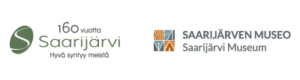 Saarijärven kaupungin 160-vuotisjuhlavuoden tunnus ja Saarijärven museon logo.