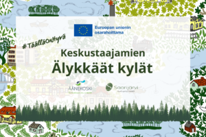 keskustaajamien älykkäät kylät -hankkeen brandikuva, piirretty taajama