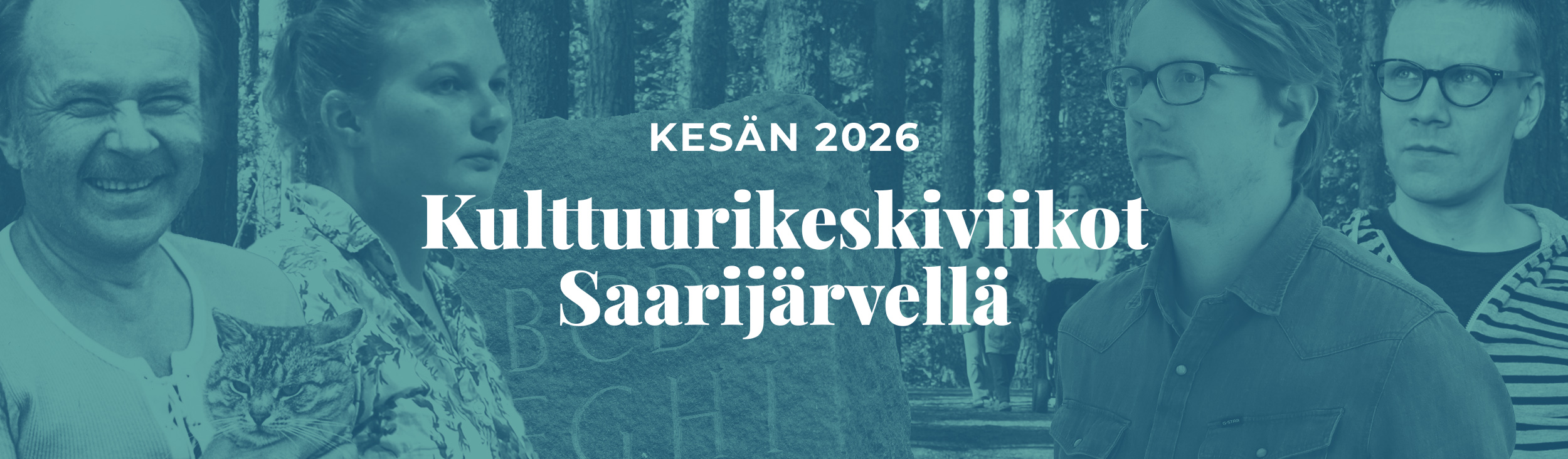 Kesän 2026 Kulttuurikeskiviikkojen mainosbanneri.