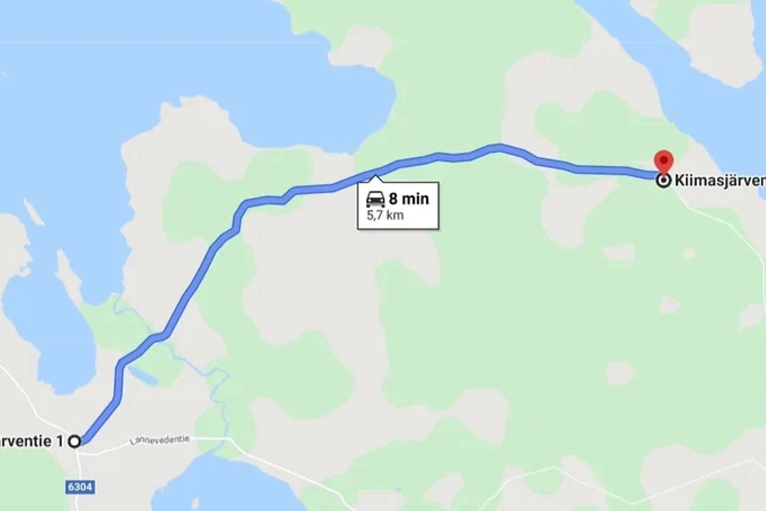 Kruunu ja Valtikka ajo-ohje kartta